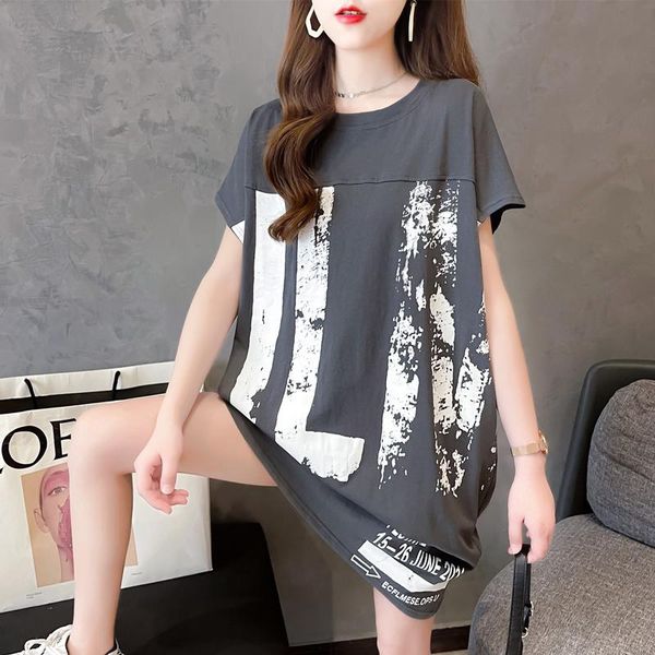 women's t-shirt #1138 black white grey casual long t shirt tie dyed printed korean style cotton harajuku summer streetwear short sleeve
women's t-shirt #1138 black white grey casual long t shirt tie dyed printed korean style cotton harajuku summer streetwear short sleeve