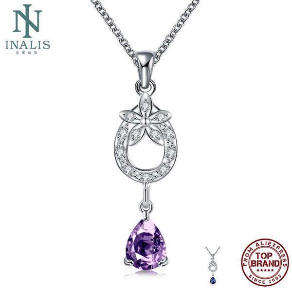 white necklaces for women creative water drop flower pendant necklace with clear cubic zirconia fashion jewelry, Silver
white necklaces for women creative water drop flower pendant necklace with clear cubic zirconia fashion jewelry, Silver
