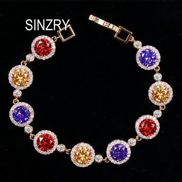 charm bracelets sinzry colorful cubic zirconia crystal lady trendy round bracelet korean jewelry gift, Golden;silver
charm bracelets sinzry colorful cubic zirconia crystal lady trendy round bracelet korean jewelry gift, Golden;silver