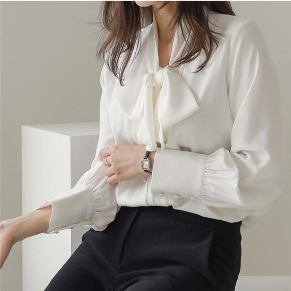 spring style matte bow loose long-sleeved shirt plus size professional women's clothing blouses & shirts, White
spring style matte bow loose long-sleeved shirt plus size professional women's clothing blouses & shirts, White