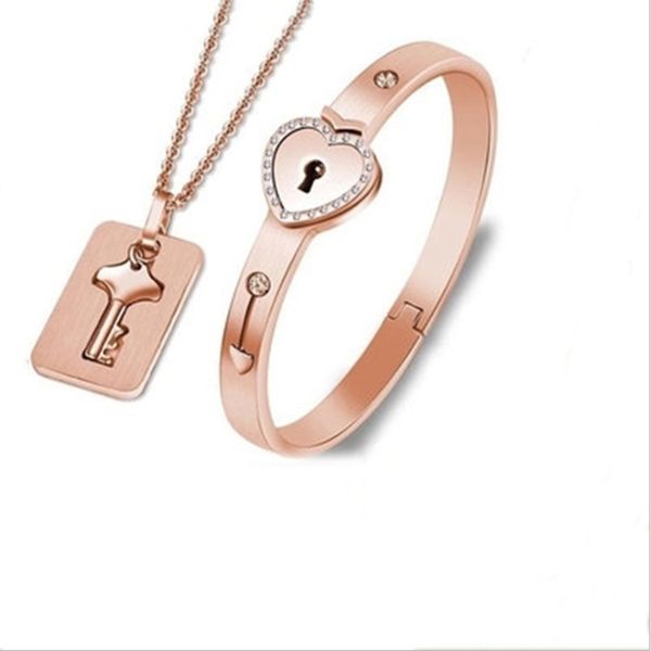 love rose gold bracelet for women silver pendant necklace designer jewellery titanium steel couple key shield concentric lock bangle womens, Golden;silver
love rose gold bracelet for women silver pendant necklace designer jewellery titanium steel couple key shield concentric lock bangle womens, Golden;silver