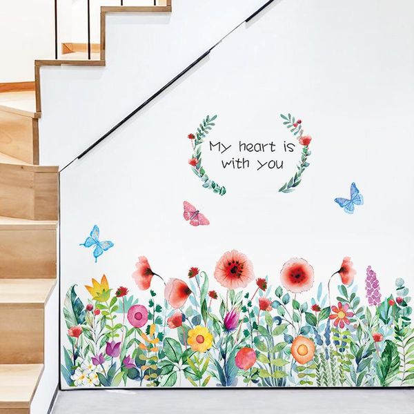 wall stickers butterfly flowers baseboard skirting for balcony living room decoration mural art home decor decal
wall stickers butterfly flowers baseboard skirting for balcony living room decoration mural art home decor decal