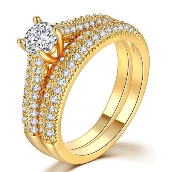 wedding rings 2 pcs/set cubic zircon weeding ring set for women fashion jewelry golden silver color female accessories, Slivery;golden
wedding rings 2 pcs/set cubic zircon weeding ring set for women fashion jewelry golden silver color female accessories, Slivery;golden