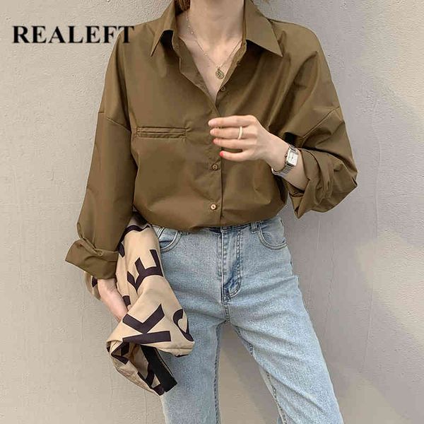 spring summer fake pocket oversize women's blouse casual loose shirts long sleeve single breasted korean ol 210428, White
spring summer fake pocket oversize women's blouse casual loose shirts long sleeve single breasted korean ol 210428, White