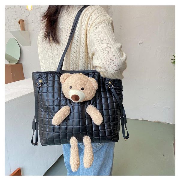 shoulder bags womens bag bear fashion texture versatile large capacity pu belt decorative plaid line handbag
shoulder bags womens bag bear fashion texture versatile large capacity pu belt decorative plaid line handbag