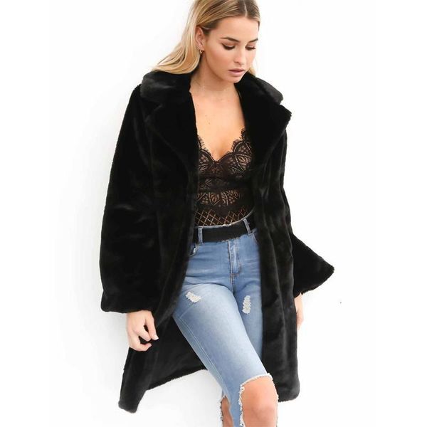 women's fur & faux fashion women coat outwear night club celebrity party long outer lady eii4, Black
women's fur & faux fashion women coat outwear night club celebrity party long outer lady eii4, Black