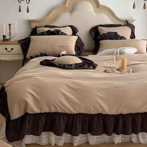 bedding sets princess style washed long staple cotton vintage lace nude sleep sheets super soft duvet cover king 4 pcs
bedding sets princess style washed long staple cotton vintage lace nude sleep sheets super soft duvet cover king 4 pcs