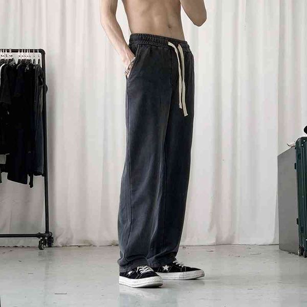 high street men's summer thin style ruffian handsome drop feeling casual loose versatile straight tube black sports pants
high street men's summer thin style ruffian handsome drop feeling casual loose versatile straight tube black sports pants