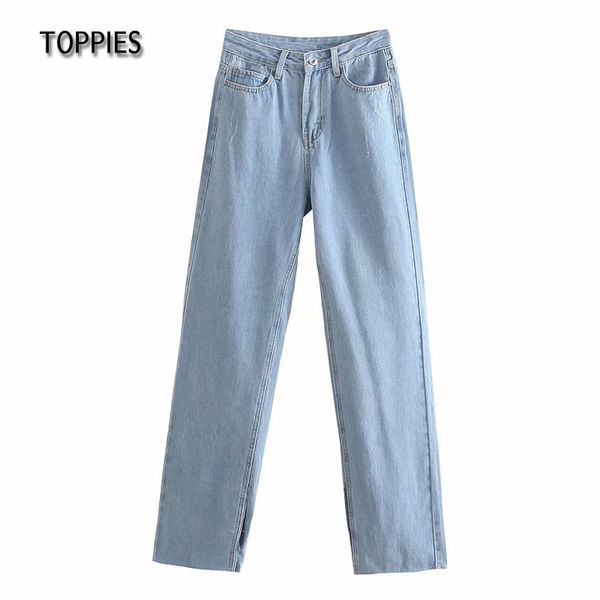 ies casual mom jeans woman high waist long jeans vintage light blue denim pants streetwear side split 210412
ies casual mom jeans woman high waist long jeans vintage light blue denim pants streetwear side split 210412