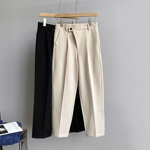 korean style high waist thicken pants women 2021 winter chic streetwear pockets warm bottom straight solid trousers women's & capris, Black;white
korean style high waist thicken pants women 2021 winter chic streetwear pockets warm bottom straight solid trousers women's & capris, Black;white