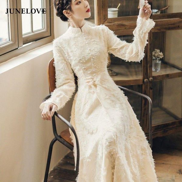 junelove girl vintage improved cheongsam dress autumn winter fairy chinese style long lady elegant party casual dresses, Black;gray
junelove girl vintage improved cheongsam dress autumn winter fairy chinese style long lady elegant party casual dresses, Black;gray