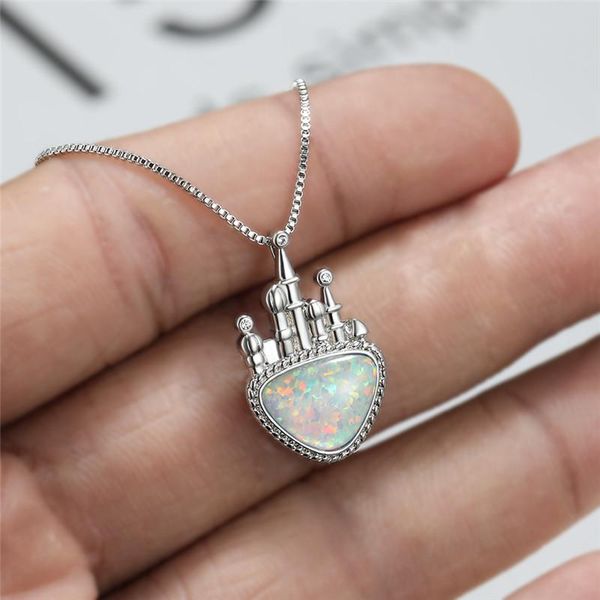 pendant necklaces trendy geometry opal wedding necklace cute female crystal castle classic silver color chain for women
pendant necklaces trendy geometry opal wedding necklace cute female crystal castle classic silver color chain for women