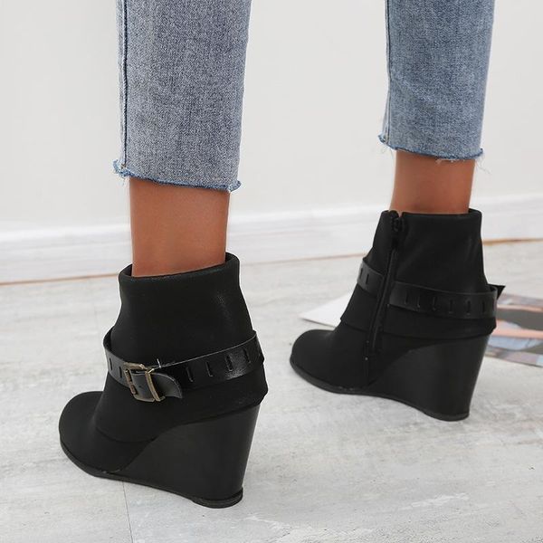 boots 2021 women ankle high heels pumps booties plus size autumn wedges pu leather shoes woman zapatos de mujer, Black
boots 2021 women ankle high heels pumps booties plus size autumn wedges pu leather shoes woman zapatos de mujer, Black