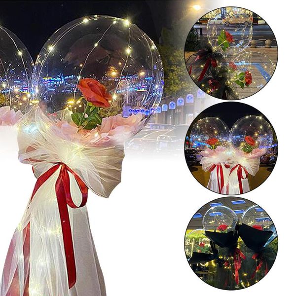 diy led light with rose flower balloons birthday decoration transparent balls valentine's day luminous balloon bouquet party favor
diy led light with rose flower balloons birthday decoration transparent balls valentine's day luminous balloon bouquet party favor
