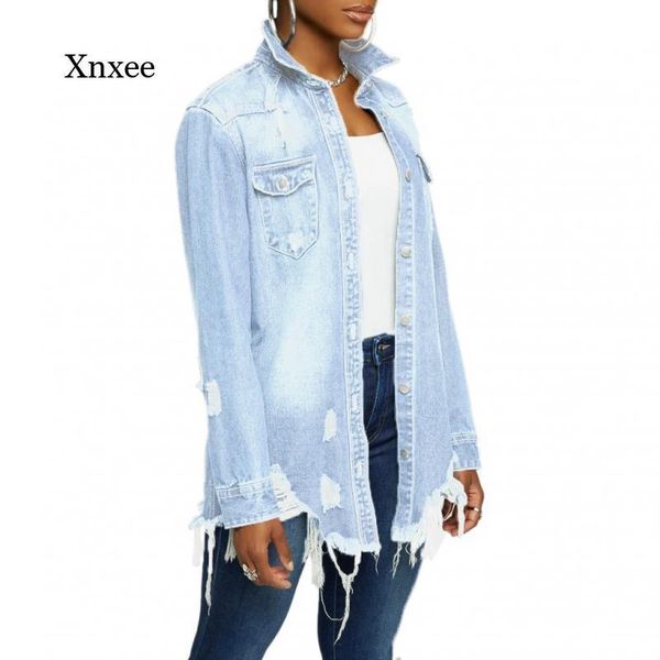 women's jackets 2021 autumn and winter denim jacket retro casual ripped shirt clothing, Black;brown
women's jackets 2021 autumn and winter denim jacket retro casual ripped shirt clothing, Black;brown