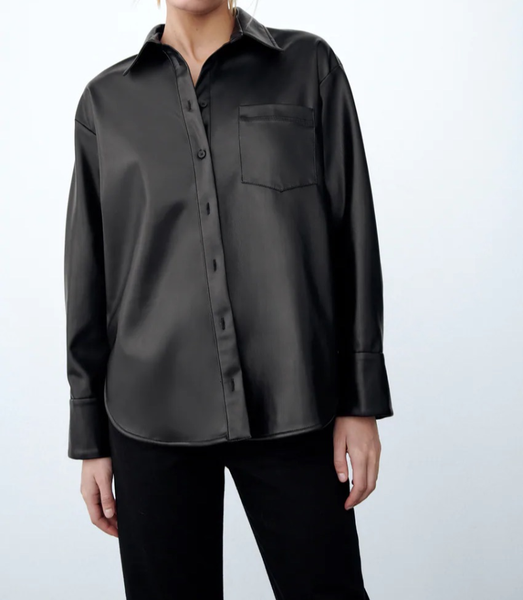 women's leather & faux krsb spring and autumn black pu lapel single-breasted pockets long-sleeved loose shirt jacket high street style
women's leather & faux krsb spring and autumn black pu lapel single-breasted pockets long-sleeved loose shirt jacket high street style