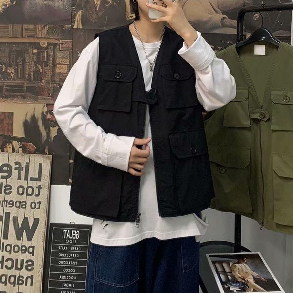 multi-pocket men sleeveless vest tooling couples hip-gop waistcoat jacket m-3xl casual male zipper vests w70050 men's, Black;white
multi-pocket men sleeveless vest tooling couples hip-gop waistcoat jacket m-3xl casual male zipper vests w70050 men's, Black;white
