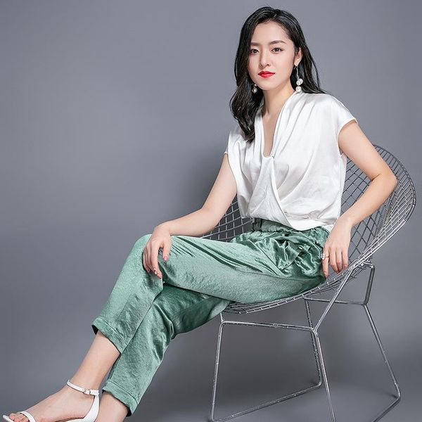 women's pants & capris acetate satin trousers women summer thin and versatile casual ankle-length pencil 20118, Black;white
women's pants & capris acetate satin trousers women summer thin and versatile casual ankle-length pencil 20118, Black;white