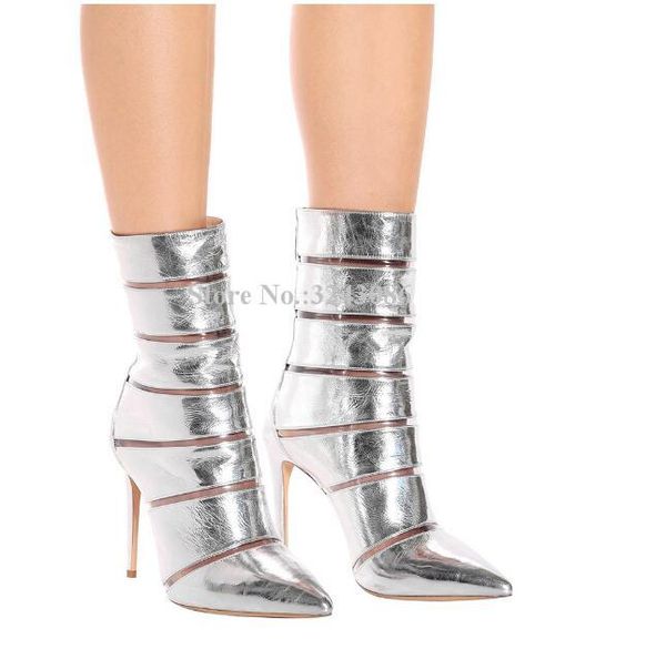 lady silver hollow out short sandals boots fashion pointed toe stiletto heel gladiator women party shoes, Black
lady silver hollow out short sandals boots fashion pointed toe stiletto heel gladiator women party shoes, Black