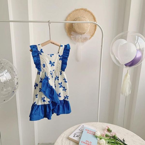 baby girl dress korean summer 2021 children suspender with irregular stitching skirt fashion girls party girl's dresses, Red;yellow 
baby girl dress korean summer 2021 children suspender with irregular stitching skirt fashion girls party girl's dresses, Red;yellow