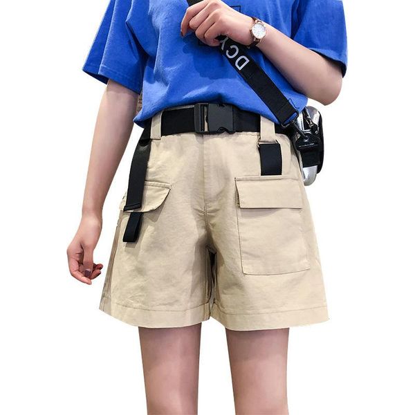 fashion women tooling shorts spring and summer loose high waist pants female women's, White;black
fashion women tooling shorts spring and summer loose high waist pants female women's, White;black
