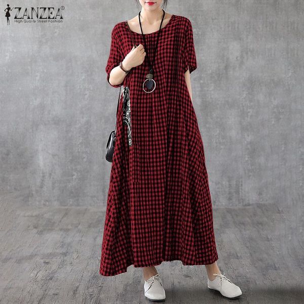 women's summer sundress fashion patchwork robe casual short sleeve tunic vestidos female check maxi dress plus size dresses, Black;gray
women's summer sundress fashion patchwork robe casual short sleeve tunic vestidos female check maxi dress plus size dresses, Black;gray