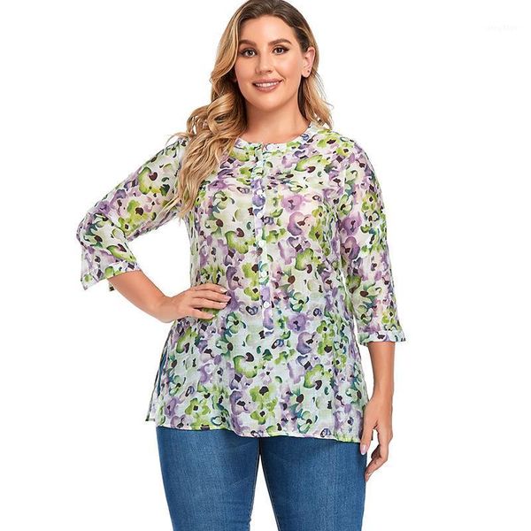 plus size t-shirt 2021 summer womens chiffon print blouse fashion ladies vintage elegant pullover 4xl 5xl 6xl, Black
plus size t-shirt 2021 summer womens chiffon print blouse fashion ladies vintage elegant pullover 4xl 5xl 6xl, Black