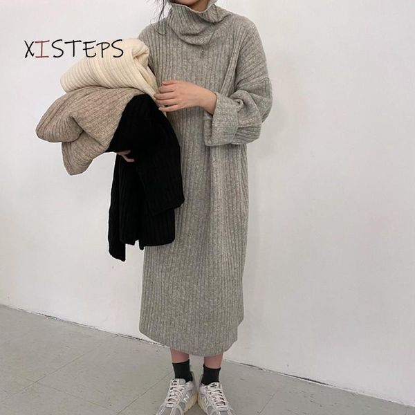 casual dresses knee length winter warm knitting dress thick woolen turtleneck long sleeve 2021 vestidos mujer grey black khaki, Black;gray
casual dresses knee length winter warm knitting dress thick woolen turtleneck long sleeve 2021 vestidos mujer grey black khaki, Black;gray