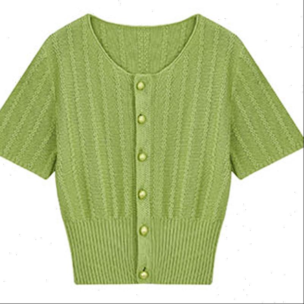women womens sweater o neck knitted short sleeve thin sweaters cardigans lady single breasted buttons shirt crop female, White;black
women womens sweater o neck knitted short sleeve thin sweaters cardigans lady single breasted buttons shirt crop female, White;black