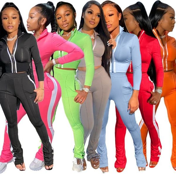 stylish sports suit autumn winter 2021 women's solid tracksuits color splicing fashion and leisure two piece set, Gray
stylish sports suit autumn winter 2021 women's solid tracksuits color splicing fashion and leisure two piece set, Gray