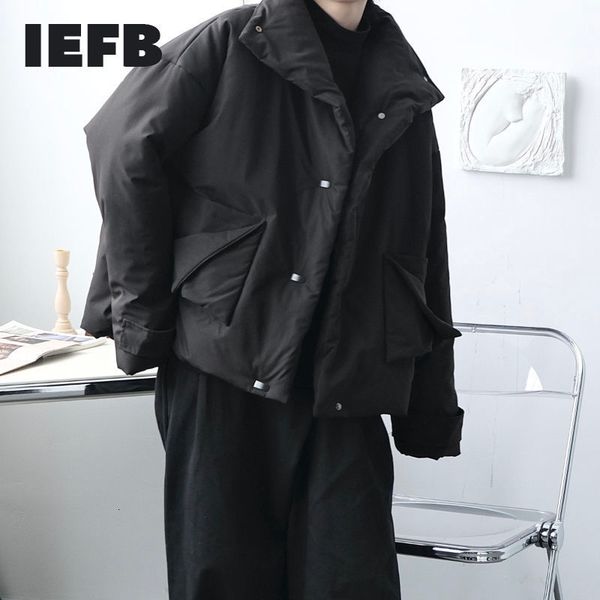 iefb winter black stand collar cotton padded jacket deconstructed men's thickened coat double pockets oversized 9y4655 210524
iefb winter black stand collar cotton padded jacket deconstructed men's thickened coat double pockets oversized 9y4655 210524