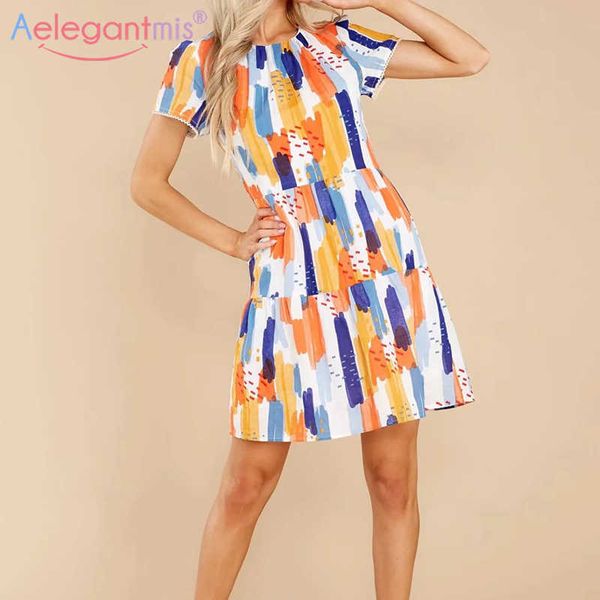 aelegantmis color print mini dress women o neck short sleeve dresses elegant fashion summer lace vestidos female 210607, Black;gray
aelegantmis color print mini dress women o neck short sleeve dresses elegant fashion summer lace vestidos female 210607, Black;gray