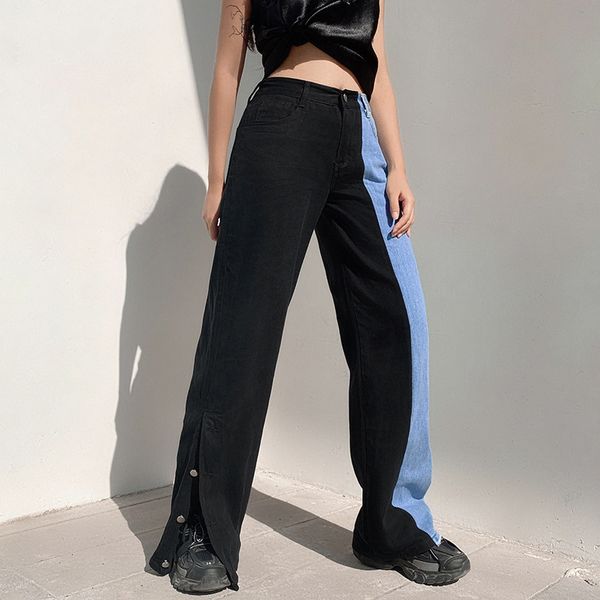 harajuku denim pants blue and black women patchwork jeans trousers high waist women wide leg pantalon streetwear female jeans 210419
harajuku denim pants blue and black women patchwork jeans trousers high waist women wide leg pantalon streetwear female jeans 210419