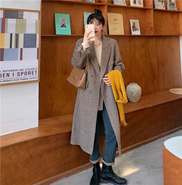 women's wool & blends retro knee length cotton coat winter clothes for women 2021 abrigos mujer invierno, Black
women's wool & blends retro knee length cotton coat winter clothes for women 2021 abrigos mujer invierno, Black
