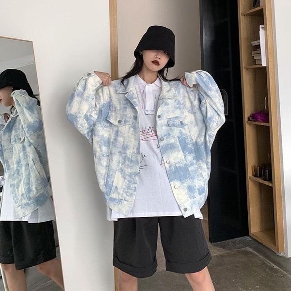 women's jackets hip hop style women loose single-breasted printing gradient denim jacket spring autumn female casual coat streetwear je, Black;brown
women's jackets hip hop style women loose single-breasted printing gradient denim jacket spring autumn female casual coat streetwear je, Black;brown