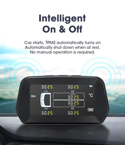 tpms solar tire pressure monitor system auto power on off with 6 external sensors for truck rv wheel light - 0-12bar
tpms solar tire pressure monitor system auto power on off with 6 external sensors for truck rv wheel light - 0-12bar