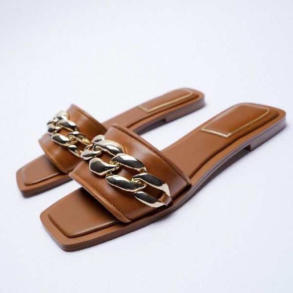 slippers spring 2021 summer chain square head flat bottom fairy style outdoor comfortable half-support sandals, Black
slippers spring 2021 summer chain square head flat bottom fairy style outdoor comfortable half-support sandals, Black