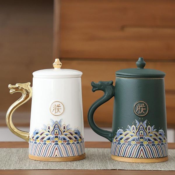 mugs chinese traditional art mug dragon handle ceramic cup with filter and cover colorful frosted body
mugs chinese traditional art mug dragon handle ceramic cup with filter and cover colorful frosted body