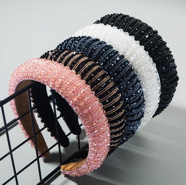 luxury women's full crystal rhinestone sponge embellished padded headband girl handmade beaded hairband jewelled hair accessories, Silver
luxury women's full crystal rhinestone sponge embellished padded headband girl handmade beaded hairband jewelled hair accessories, Silver