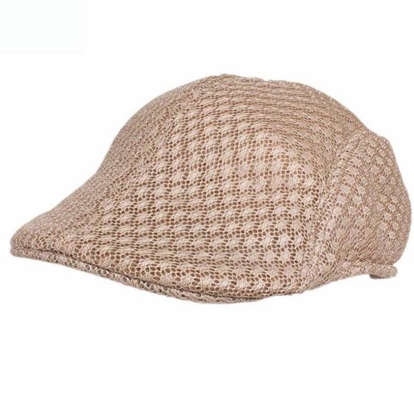 summer men women casual berets flat peak beret hat solid colors hollow out with net adjustable breathable golf sun mesh cap, Blue;gray
summer men women casual berets flat peak beret hat solid colors hollow out with net adjustable breathable golf sun mesh cap, Blue;gray