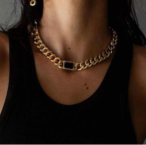 chains retro thick chain necklace europe and the united states collarbone black onyx choker female, Silver
chains retro thick chain necklace europe and the united states collarbone black onyx choker female, Silver