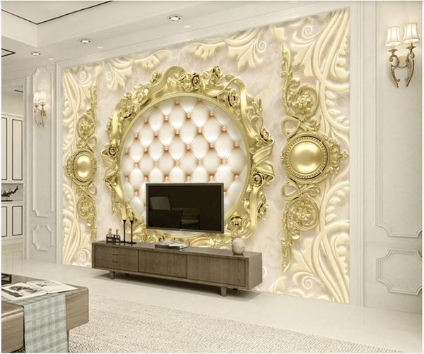 custom po wallpaper for walls 3 d murals luxury gold european pattern soft bag tv background living room decor wallpapers
custom po wallpaper for walls 3 d murals luxury gold european pattern soft bag tv background living room decor wallpapers