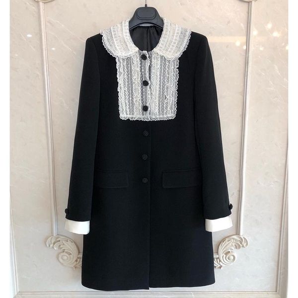 designer long coat for women o-neck sleeve single breasted coats lady 2021 women's jackets, Black;brown
designer long coat for women o-neck sleeve single breasted coats lady 2021 women's jackets, Black;brown
