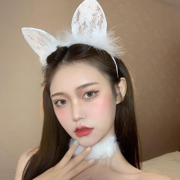 other event & party supplies cute lace cat ears furry headband hair accessories sweet soft girl internet famous po taking props cos ha