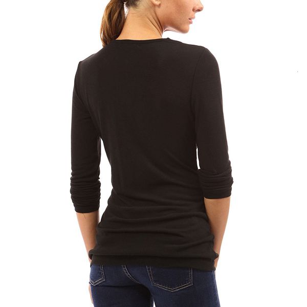 new fashion t-shirts for women drape v neck female t-shirt 10 buttons decoration long sleeve tee shirt femme pullover, White
new fashion t-shirts for women drape v neck female t-shirt 10 buttons decoration long sleeve tee shirt femme pullover, White