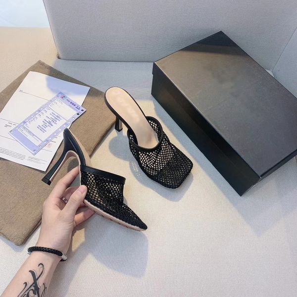 luxury designer women stretch sandals gold chain sandal genuine leather sole square toe mesh high heels ladies summer fashion shoes with box, Black
luxury designer women stretch sandals gold chain sandal genuine leather sole square toe mesh high heels ladies summer fashion shoes with box, Black
