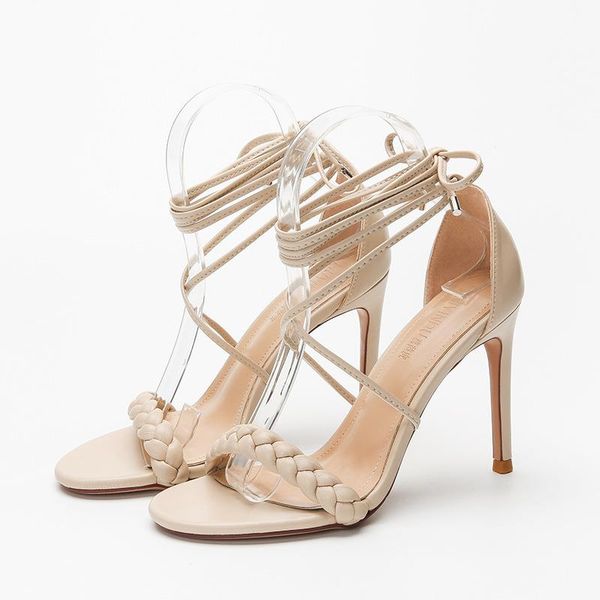 sandals thin high heels open toe banquet cross strap women shoes summer 38 39 40, Black
sandals thin high heels open toe banquet cross strap women shoes summer 38 39 40, Black