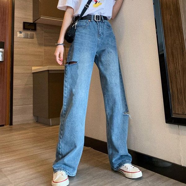 women's jeans wavsiyier denim trousers pants women vintage woman 2021 autumn winter streetwear korean style high waist hole straig, Blue
women's jeans wavsiyier denim trousers pants women vintage woman 2021 autumn winter streetwear korean style high waist hole straig, Blue