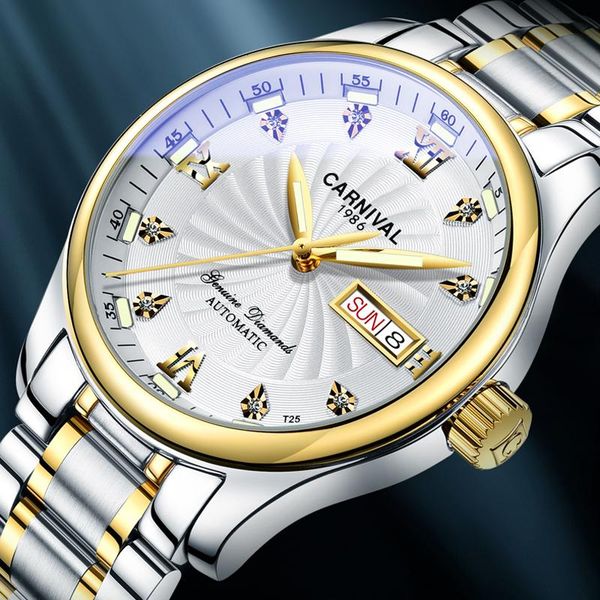 wristwatches carnival men miyota mechanical movement watch automatic sport stainless steel luminous relogio, Slivery;brown
wristwatches carnival men miyota mechanical movement watch automatic sport stainless steel luminous relogio, Slivery;brown