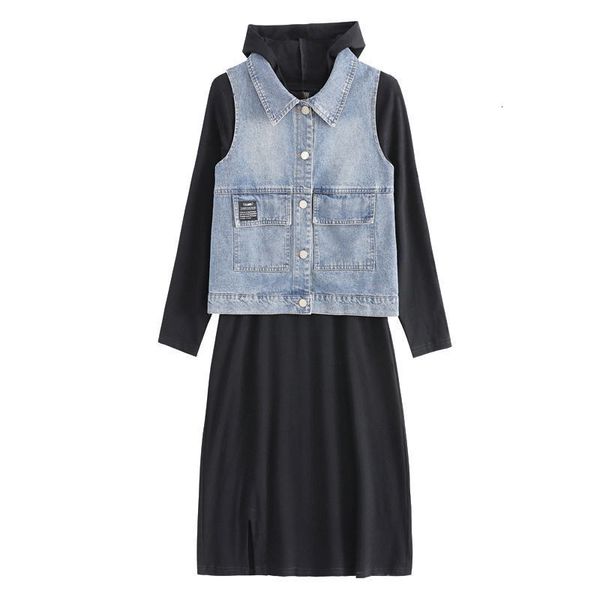dresses ladies denim two-piece skirt female 2021spring mid-length dress waistcoat fashion suit two piece outfits for women, Black;gray
dresses ladies denim two-piece skirt female 2021spring mid-length dress waistcoat fashion suit two piece outfits for women, Black;gray